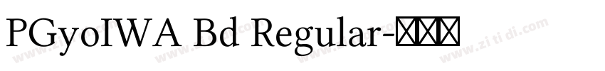 PGyoIWA Bd Regular字体转换